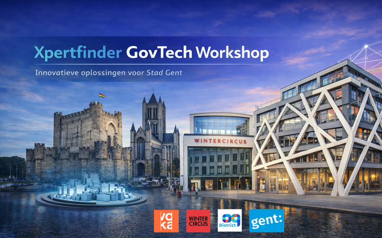 Xpertfinder GovTech Workshop met logo's